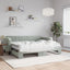 daybed med udtræk og madras 80x200 cm velour lysegrå