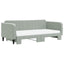 daybed med udtræk og madras 100x200 cm velour lysegrå