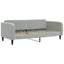 daybed med udtræk og madras 100x200 cm velour lysegrå