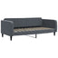 daybed med udtræk og madras 100x200 cm velour mørkegrå