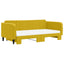 daybed med udtræk og madras 100x200 cm velour gul