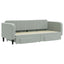 daybed med udtræk og skuffer 80x200 cm velour lysegrå