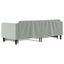 daybed med udtræk og skuffer 80x200 cm velour lysegrå