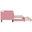 daybed med udtræk og skuffer 80x200 cm velour lyserød
