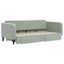 daybed med udtræk og skuffer 100x200 cm velour lysegrå