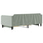 daybed med udtræk og skuffer 100x200 cm velour lysegrå