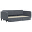 daybed med udtræk og skuffer 100x200 cm velour mørkegrå