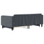 daybed med udtræk og skuffer 100x200 cm velour mørkegrå