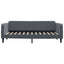 daybed med udtræk og skuffer 100x200 cm velour mørkegrå