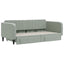 daybed med udtræk og skuffer 90x190 cm velour lysegrå