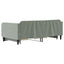 daybed med udtræk og skuffer 90x190 cm velour lysegrå