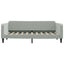 daybed med udtræk og skuffer 90x190 cm velour lysegrå