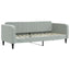daybed med udtræk og skuffer 80x200 cm velour lysegrå