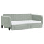 daybed med udtræk og skuffer 100x200 cm velour lysegrå