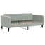 daybed med udtræk og skuffer 100x200 cm velour lysegrå