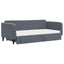 daybed med udtræk og skuffer 100x200 cm velour mørkegrå