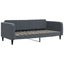 daybed med udtræk og skuffer 100x200 cm velour mørkegrå