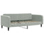 daybed med udtræk og skuffer 90x190 cm velour lysegrå