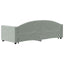 daybed med udtræk 80x200 cm velour lysegrå