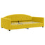daybed med udtræk 100x200 cm velour gul