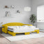 daybed med udtræk og madras 100x200 cm velour gul