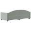 daybed med udtræk og skuffer 80x200 cm velour lysegrå