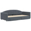 daybed med udtræk og skuffer 100x200 cm velour mørkegrå