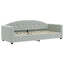 daybed med udtræk og skuffer 80x200 cm velour lysegrå