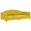 daybed med udtræk og skuffer 100x200 cm velour gul