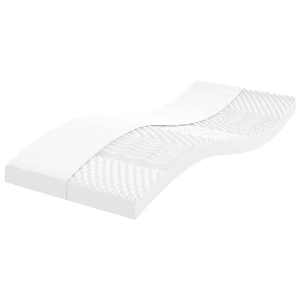 daybed med udtræk og madras 80x200 cm stof cremefarvet