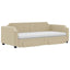 daybed med udtræk og skuffer 80x200 cm stof cremefarvet