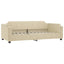 daybed med udtræk og skuffer 80x200 cm stof cremefarvet