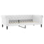 daybed med madras 90x200 cm kunstlæder hvid