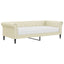 daybed med madras 90x200 cm kunstlæder cremefarvet