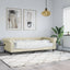 daybed med madras 90x200 cm kunstlæder cremefarvet