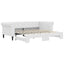 daybed med udtræk 90x200 cm kunstlæder hvid