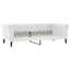 daybed med udtræk 90x200 cm kunstlæder hvid
