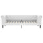 daybed med udtræk 90x200 cm kunstlæder hvid