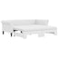 daybed med udtræk og madrasser 90x200 cm kunstlæder hvid