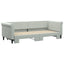 daybed med udtræk 80x200 cm velour lysegrå