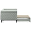 daybed med udtræk 80x200 cm velour lysegrå
