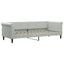 daybed med udtræk 80x200 cm velour lysegrå