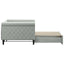 daybed med udtræk 90x200 cm velour lysegrå