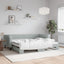 daybed med udtræk 90x200 cm velour lysegrå