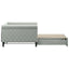 daybed med udtræk 100x200 cm velour lysegrå