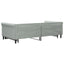 daybed med udtræk 100x200 cm velour lysegrå