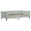 daybed med udtræk 100x200 cm velour lysegrå
