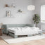 daybed med udtræk 100x200 cm velour lysegrå
