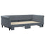 daybed med udtræk 100x200 cm velour mørkegrå