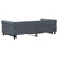 daybed med udtræk 100x200 cm velour mørkegrå